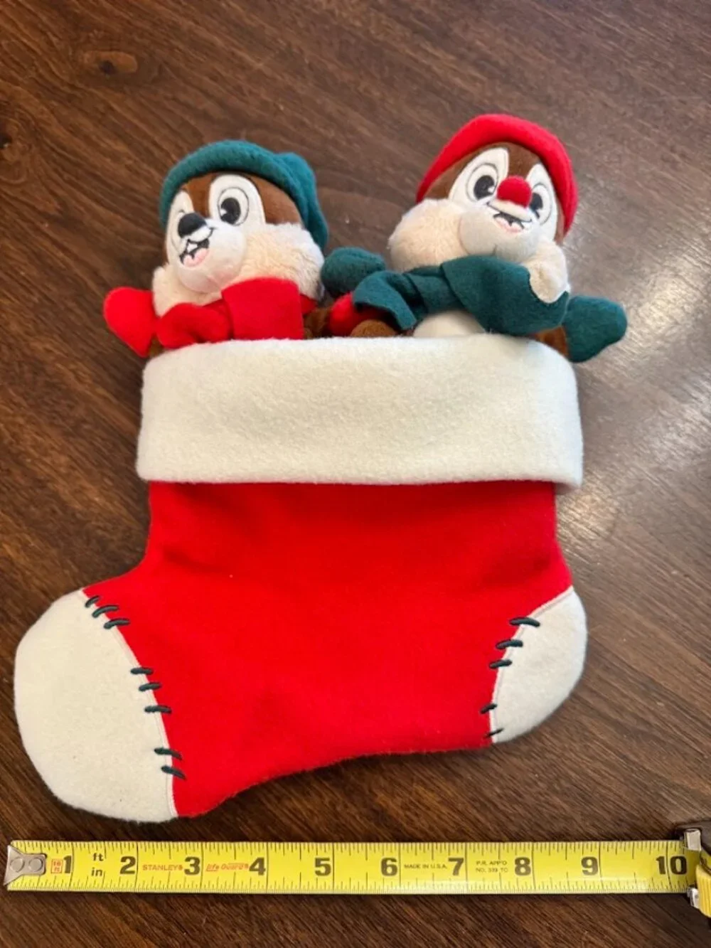 Disney Parks Chip & Dale Stocking Delivering Holiday Cheer Plush Christmas 2022